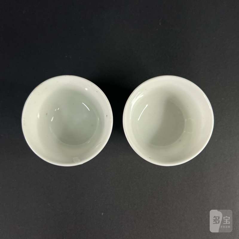 清 德化窑白釉杯一对 - 图2